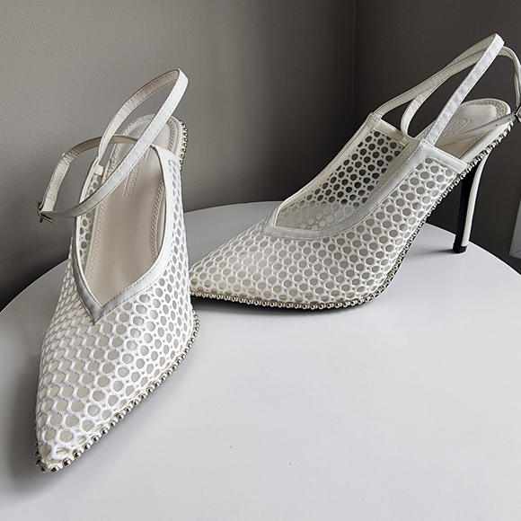 ASOS wide fit size 10 white studded heel - Picture 5 of 8